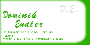 dominik endler business card